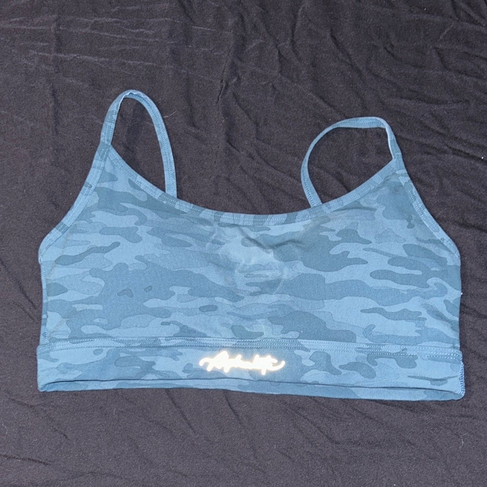 Alphalete Delta Camo Blue Limitless Sports Bra